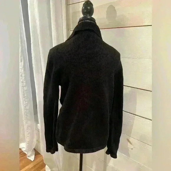 Crazy Horse A Liz Claiborne Company Christmas zip up cardigan petite large - Picture 6 of 7